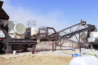 Granite mobile crushing line in Shenzhen, China